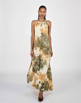 Hope Abstract Halter Kjole - Forest Combo